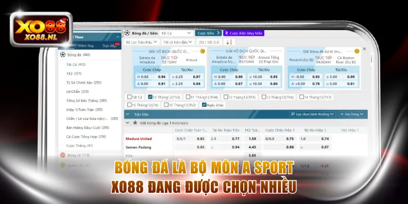 A Sport XO88 - Sảnh Hot Nhất Với Kèo Cược Đỉnh Cao Giá Trị - Treasure89