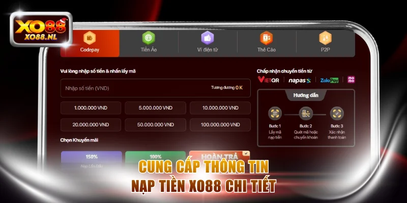 Tổng Hợp 5 Cách Nạp Tiền XO88 Được Dùng Nhiều Nhất - Treasure89