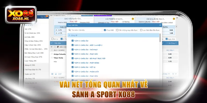 A Sport XO88 - Sảnh Hot Nhất Với Kèo Cược Đỉnh Cao Giá Trị - Treasure89
